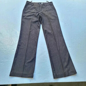 Boulevard Women’s 7/8 Brown Pants Trouser Flat Front